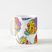 Neon Cakes: Pop Art Pattern. Koffiemok (Voorkant links)