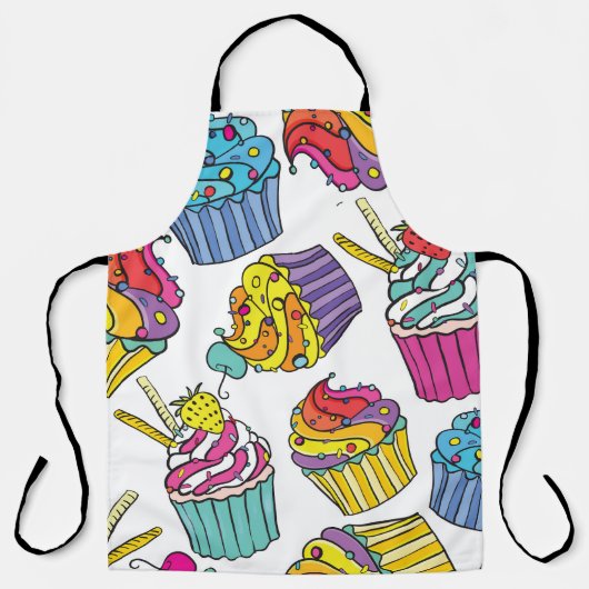Neon Cakes: Pop Art Pattern. Schort (Voorkant)