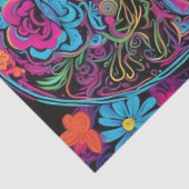 Neon Calavera: De Dag van de Dode Schedel Decoupag Tissuepapier (Detail)