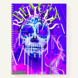 Neon Calavera Notitieboek - Dag van de Dode Schede