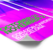 Neon Calavera Poster - Dag van de Dode Schedelmuur (Hoek)