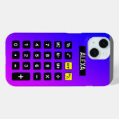 Neon Calculator met Naam Case-Mate iPhone Case (Achterkant (horizontaal))
