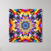 Neon caleidoscoop ontwerp canvas afdruk (Voorkant)