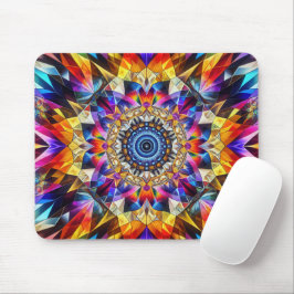 Neon caleidoscoop ontwerp muismat