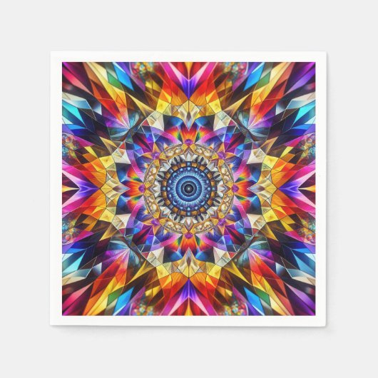 Neon caleidoscoop ontwerp servet (Voorkant)