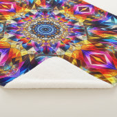 Neon caleidoscoop ontwerp sherpa deken (3/4)