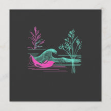 NEON CALM – Retro Wave & Botanische Lijnkunst
