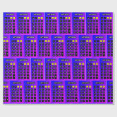 Neon Calulator verjaardag Cadeaupapier (Vlak)