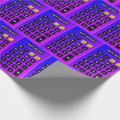 Neon Calulator verjaardag Cadeaupapier (Hoek)