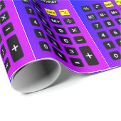 Neon Calulator verjaardag Cadeaupapier (Rol Hoek)