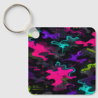 Neon Camo Sleutelhanger