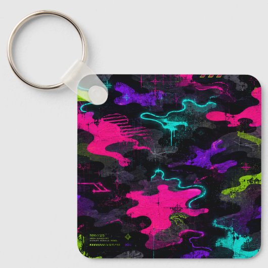 Neon Camo Sleutelhanger (Voorkant)