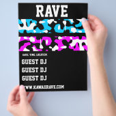 Neon Camo Strepen Aangepaste Rave Flyers (Hand)