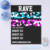 Neon Camo Strepen Aangepaste Rave Flyers (Enkel)