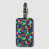 Neon Camouflage Pattern Bagagelabel (Voorkant (verticaal))
