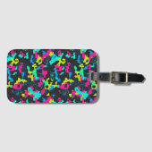 Neon Camouflage Pattern Bagagelabel (Voorkant (horizontaal))