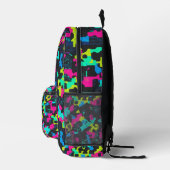 Neon Camouflage Pattern Bedrukte Rugzak (Rechts)