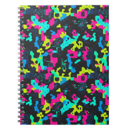 Neon Camouflage Pattern Notitieboek
