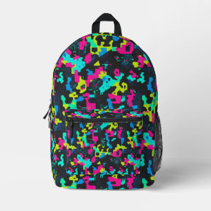 Neon Camouflagepatroon Bedrukte Rugzak