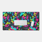 Neon Camouflagepatroon Bureaumat (Keyboard & Muis)