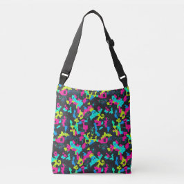 Neon Camouflagepatroon Crossbody Tas