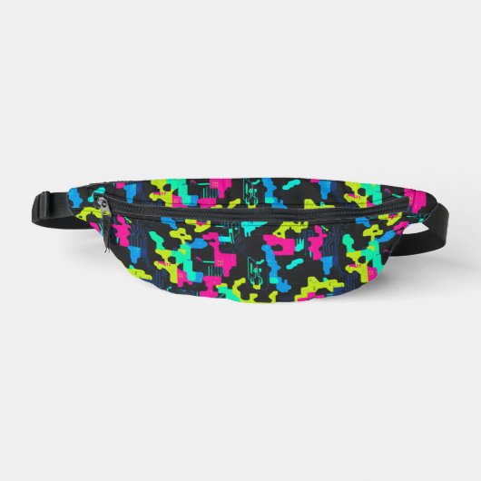 Neon Camouflagepatroon Heuptasje (Voorkant)