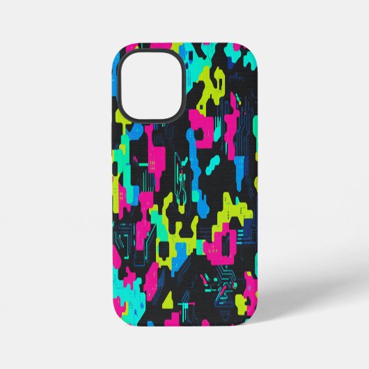Neon Camouflagepatroon iPhone Hoesje (Achterkant)