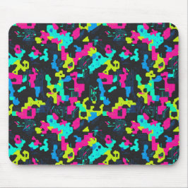 Neon Camouflagepatroon Muismat