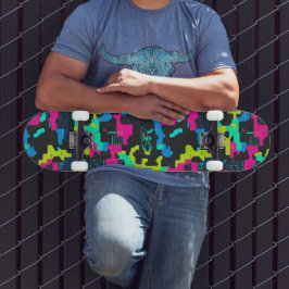 Neon Camouflagepatroon Persoonlijk Skateboard