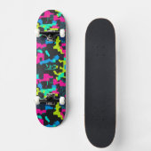 Neon Camouflagepatroon Persoonlijk Skateboard (Voorkant)