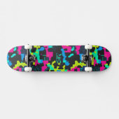 Neon Camouflagepatroon Persoonlijk Skateboard (Horizontaal)