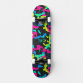 Neon Camouflagepatroon Persoonlijk Skateboard (Voorkant)