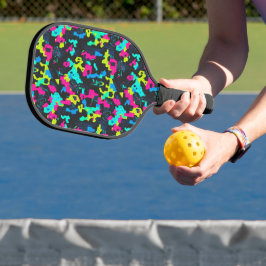 Neon Camouflagepatroon Pickleball Paddle