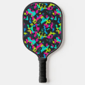Neon Camouflagepatroon Pickleball Paddle (Voorkant)