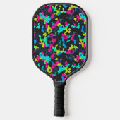 Neon Camouflagepatroon Pickleball Paddle (Achterkant)