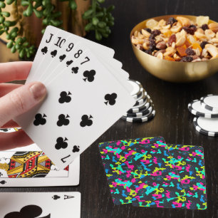 Neon Camouflagepatroon Pokerkaarten