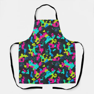 Neon Camouflagepatroon Schort