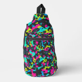 Neon Camouflagepatroon Sling Bag (Voorkant)