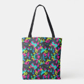 Neon Camouflagepatroon Tote Bag (Achterkant)