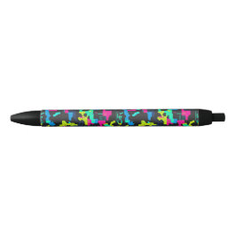 Neon Camouflagepatroon Zwarte Inkt Pen