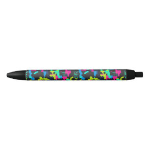 Neon Camouflagepatroon Zwarte Inkt Pen