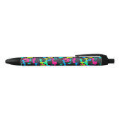 Neon Camouflagepatroon Zwarte Inkt Pen (Bovenkant)