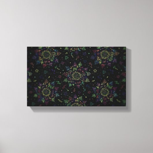 Neon Canvasprint met uitgerekte afbeelding Canvas Afdruk (Voorkant)
