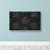 Neon Canvasprint met uitgerekte afbeelding Canvas Afdruk (Insitu (Houten vloer))