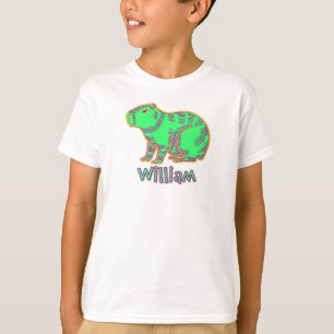 Neon Capybara Kids T-Shirt – Mooie Kleurrijke Dier