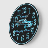 Neon Car, Custom Name Happy Hour Clock Grote Klok (Hoek)