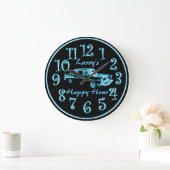 Neon Car, Custom Name Happy Hour Clock Grote Klok (Huis)