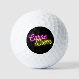 Neon Carpe Diem Woord Kunst  Golfballen