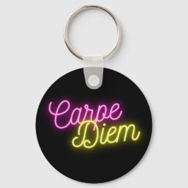 Neon Carpe Diem Word Art Sleutelhanger