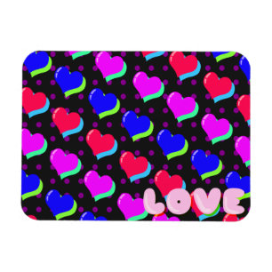 Neon Cartoon Heart Pattern Magneet